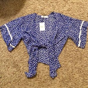 💙 NWT FAITHFULL THE BRAND FRONT TIE TOP 💙